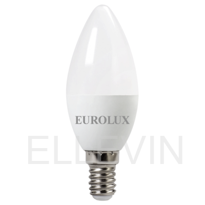 Лампа светодиодная EUROLUX  LL-E-C37-7W-230-4K-E14