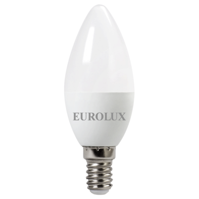 Лампа светодиодная EUROLUX: LL-E-C37-5W-230-4K-E14