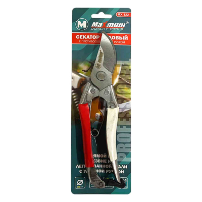 Секатор садовый, красно-белый, МХ122, «Maximum»