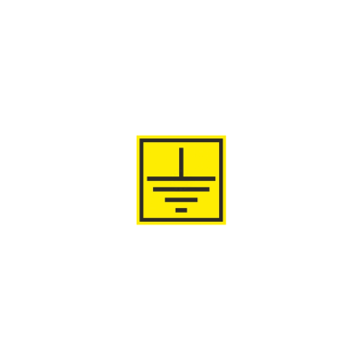 Знак «Заземление» (пленка, 100х100мм)