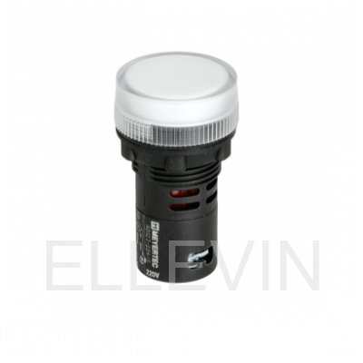 Сигнальная LED лампа, белый, 220V AC IP65 MT22-SA61