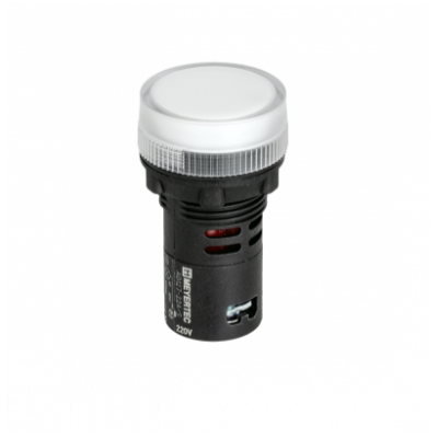 Сигнальная LED лампа, белый, 220V AC IP65 MT22-SA61