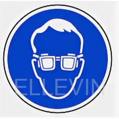 Знак M02 «Работать в защитной каске (шлеме)» (пленка, 200х200 мм)