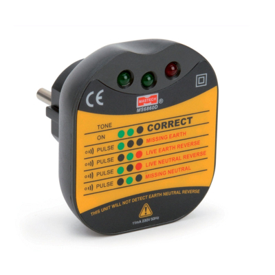 MS6860D Цифровой тестер электросети для евро-розеток MASTECH