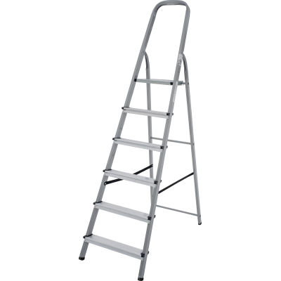 Стремянка стальная  с алюминиевыми ступенями NV1130106