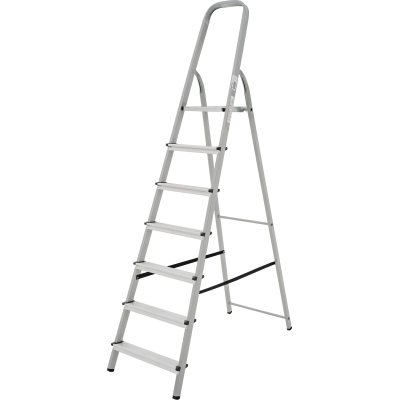 Стремянка стальная  с алюминиевыми ступенями NV1130107