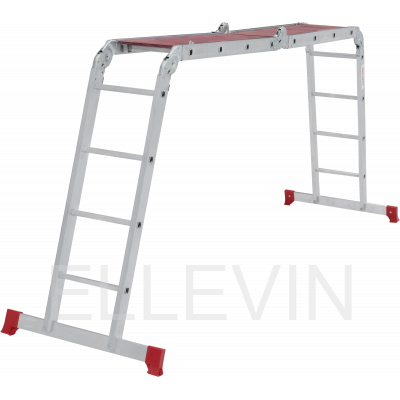 Лестница-трансформер алюминиевая :с помостом, ширина 340 мм NV2330404