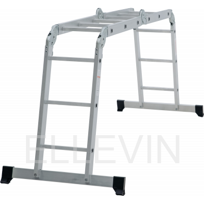 Лестница-трансформер алюминиевая  с помостом, ширина 340 мм NV2330406