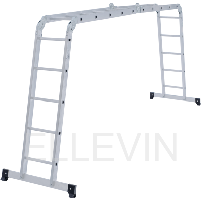 Лестница-трансформер алюминиевая :с помостом, ширина 340 мм NV2330408