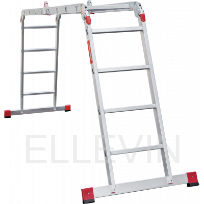 Профессиональная алюминиевая  лестница-трансформер, ширина 400 мм NV3320404