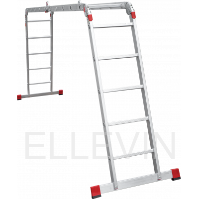 Профессиональная алюминиевая  лестница-трансформер, ширина 400 мм NV3320405