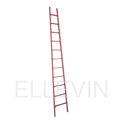 Лестница стеклопластиковая: диэлектрическая приставная мягкий грунт крюки ЛСПД-4,0 Е МГ К