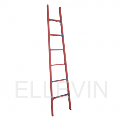 Лестница стеклопластиковая  диэлектрическая приставная мягкий грунт+крюки ЛСПД-2,5 Евро МгК