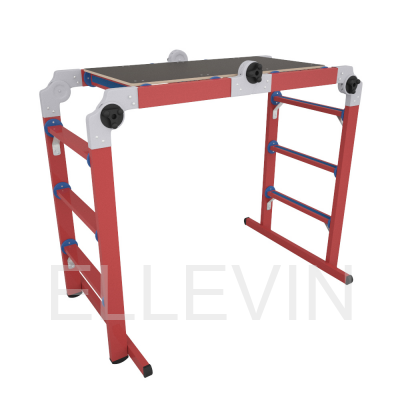 Лестница-стремянка-подмиость: трансформер стеклопластиковая ЛСПТД-1,0 П