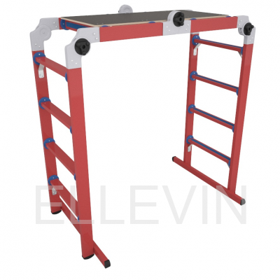 Лестница-стремянка-подмиость  трансформер стеклопластиковая ЛСПТД-1,5 П