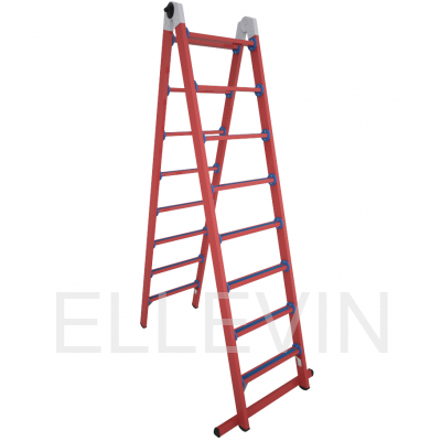 Лестница-стремянка стеклопластиковая: трансформер мягкий грунт ЛСПТД-2,5 МГ